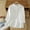 White, variant on Fall Clothes for Women Regular Fit Embroidery Linen Womens Blouse 3/4 Sleeve Collar Button Down Womans Tops M-2XL