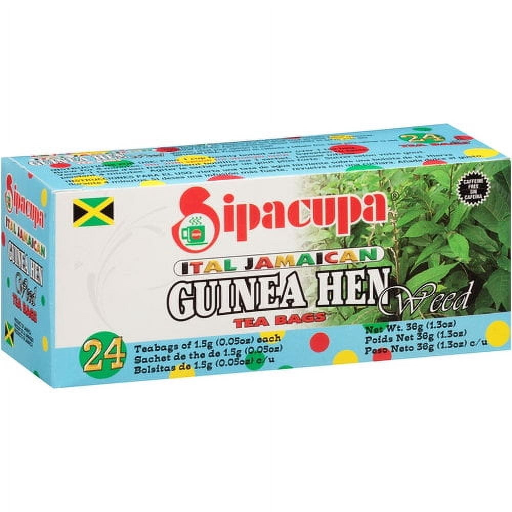 (3 pack) Perishables Jamaica Tops Sipacupa Ital Jamaican Tea, 24 ea