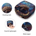 thumbnail image 3 of Sea Turtle Sanitary Napkin Bag, Sanitary Napkin Purse, Pencil Pouch with Zipper, Coin Pouch Zipper, 4.7x6.6x6.6 in, Velvet, Sponge, Oxford Cloth, 3 of 6