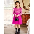 thumbnail image 3 of Arshiner Girl Dress Toddler Tutu Velvet Tulle Long Sleeve Special Occasion Dresses, 3 of 6