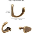 thumbnail image 5 of RZDEAL 3PCS Vintage Coat and Hat Hook Brass Classico Wall Hanging for Bath Stands Clothes Hangers Scarf Towel (Gold), 5 of 15