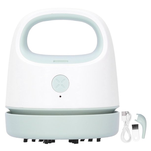 Mini Limpiador De Migas Limpiador De Escritorio Portátil Colector De Polvo De Escritorio Mini Herramienta De Limpieza Eléctrica Mini Limpiador De Escritorio 2 Niveles Ajustable LHCER Verde