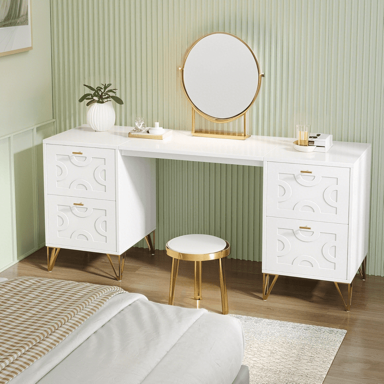 white gold dressing table 59