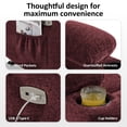 thumbnail image 4 of MCombo Large Power Lift Recliner Chair with Extended Footrest for 5'7"-6'2" Elderly People, Fabric, Burgundy, 4 of 8