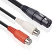 thumbnail image 5 of Cable XLR una RCA Dual Cable Divisor XLR una RCA y 3 XLR Hembra una 2RCA Hembra Amplificador Conector de Mezcla Cable AV, 0.2M, 5 of 5
