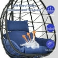 thumbnail image 4 of SYNGAR Hanging Egg Chair, Swing Chair with Steel Hammock Stand Set, Hammock Chair with Soft Seat Cushion, Multifunctional Hanging Chairs for Outdoor Indoor Bedroom, Navy Blue, 4 of 12