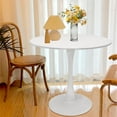 thumbnail image 2 of Round Tulip Pedestal Dining Table,31.5 * 28.7 in Casual Table Desk with Pedestal Base,Small Waist Design,Max Load-Bearing 75kg/165.35lbs,for Dining Room 2 to 4 Person, 2 of 9