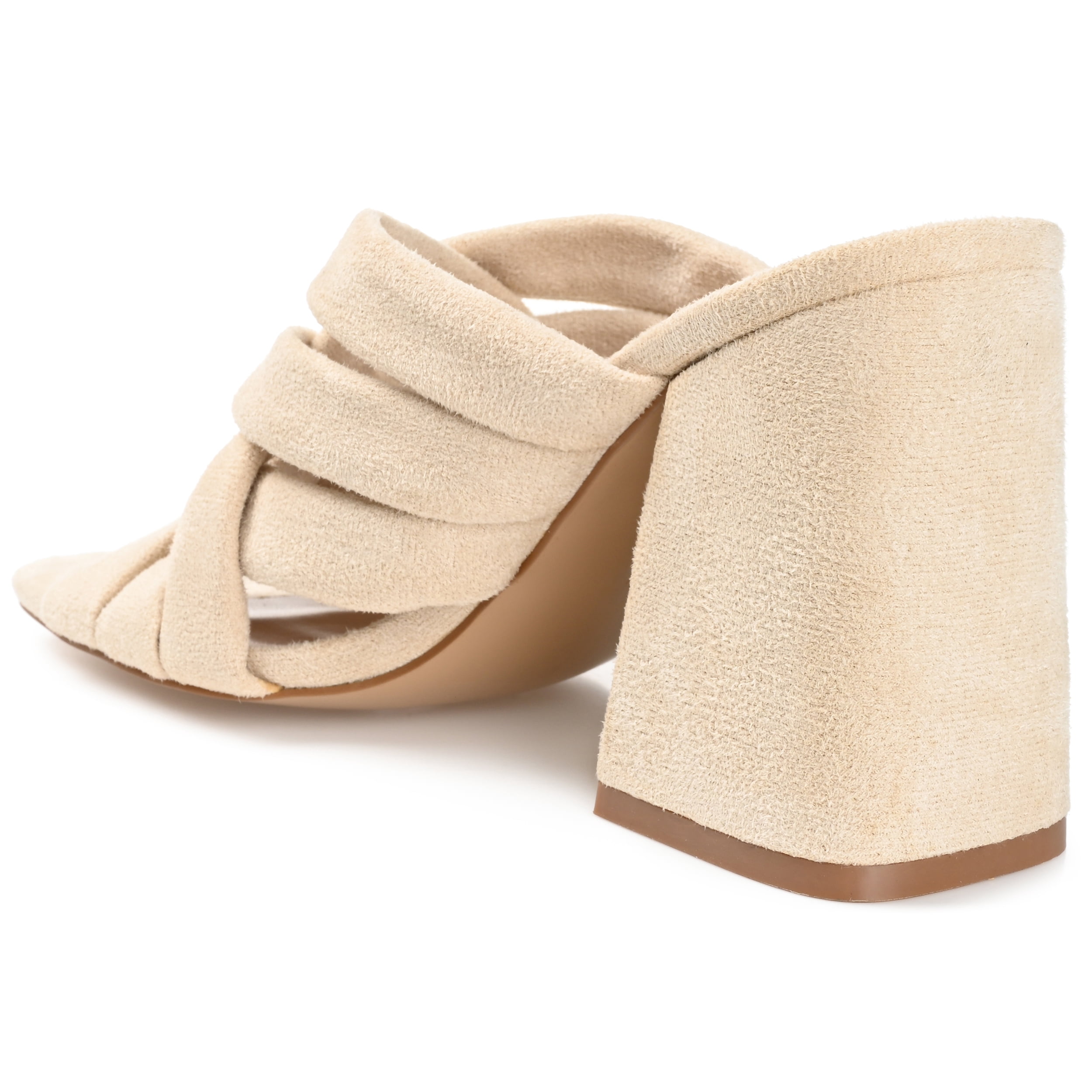 Journee Womens Dorisa Open Square Toe Block Heel Sandals