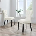 thumbnail image 3 of Modway Silhouette 20" Modern Fabric Dining Chairs in Black/Navy (Set of 2), 3 of 9