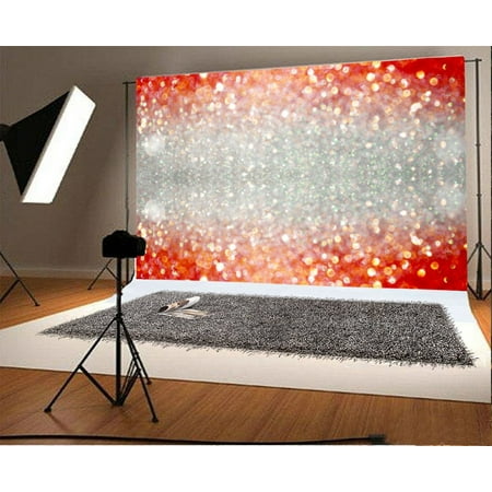 GreenDecor Polyster 7x5ft Photography Backdrop Abstract Texture Blured Silver and Hot Pink Glitter Sparkle Scene Photo Background Children Baby Adults Portraits (Best App To Blur Background)
