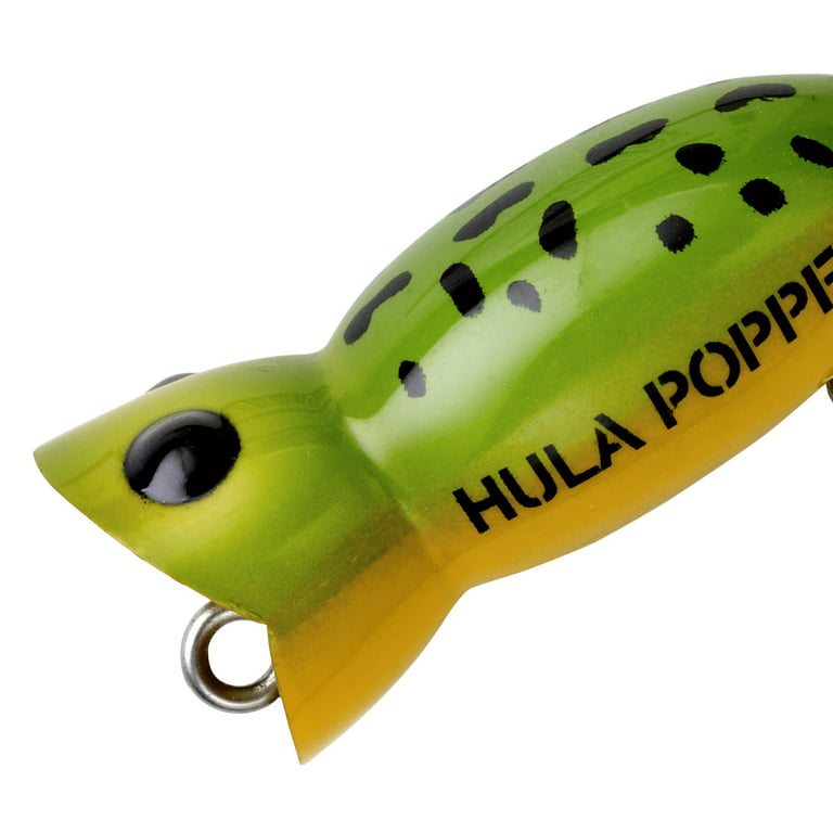 Arbogast Hula Popper Topwater Baits 1 1/4 Frog Yellow Belly 3/16
