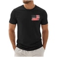 thumbnail image 3 of Ramiter Men's America 250Th Anniversary Printed T-Shirt Patriotic Falg Shirts for Men(Black,XL), 3 of 8