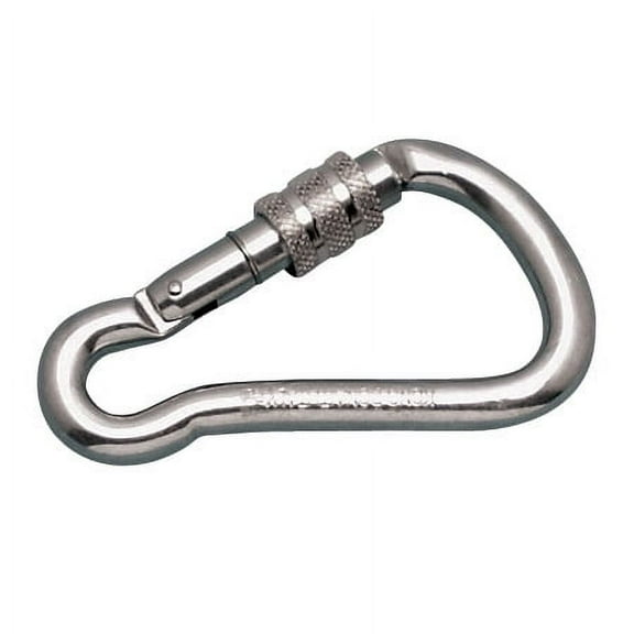 ALUMINUM HARNESS CLIP SCREW LOCK CARABINER, 4"