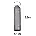 thumbnail image 2 of Small Portable Titanium alloy Pill Box Keychain, Waterproof Metal Pill Bottle for Outdoor Camping, 2 of 5