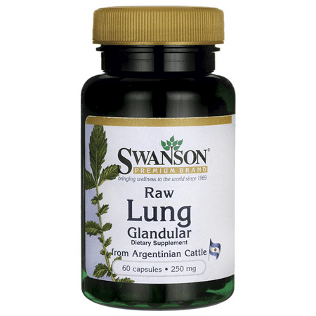 Swanson Raw Lung Glandular 250 mg 60 Caps