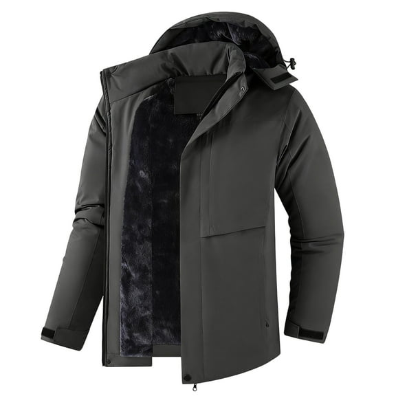 Winter Lined Insulated Detachable Liner Windproof Cold Jacket Casual