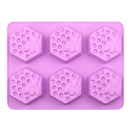 

Mackneog Silicone Soap Honeybee Cake Mould Chocolate Hole DIY Six Festival Cake Mould Cake Mould A One Size