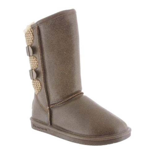 bearpaw women's boshie fashion boot taupe suede fur lined winter boots
