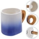 thumbnail image 5 of Taza de té de café de cerámica grande para taza decorativa de oficina y hogar con montaña rusa de bambú, 5 of 5