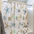 thumbnail image 6 of Printed Starfish Shower Curtain Waterproof Mildew Proof PEVA Bathroom Decor withTheme, 6 of 8
