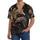 thumbnail image 1 of Fotbe Vintage Metal Dragon Camisa Estampada de Manga Corta para Hombre, Casual de Verano, Estilo Playero, Sin Arrugas-4X-Large, 1 of 5