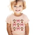 thumbnail image 3 of Christmas Cows and Plaid Holiday Bows Shirt for Women Teens and Girls Festive Winter Tee Peach Shirt 18 Months, 3 of 6
