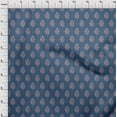 thumbnail image 4 of oneOone Cotton Poplin Medium Blue Fabric Asian Block Print Sewing Craft Projects Fabric Prints By Yard 42 Inch Wide, 4 of 4