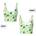 thumbnail image 5 of Haiem Avocado Pattern Womens Sports Bra - U Neck Padded Low Impact Yoga Bra Workout Crop Top Gym Moisture-Wicking Workout Vest -Medium, 5 of 9