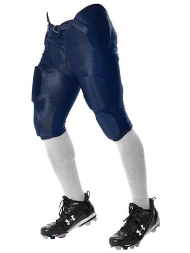 Youth Dazzle Football Pants w Pads-Color:White,Size:LRG by Alleson Athletic