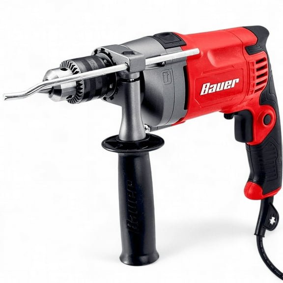 NEW 7.5 Amp 1/2 Inch Variable-Speed Electric Hammer Drill with 2800 RPM, Red