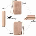 thumbnail image 6 of FALAN MULE Wallet for Women Clutch RFID Blocking Wristlet Leather Purse Large Capacity Credit Card Holder with Grip Hand Strap, 6 of 12