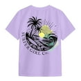 thumbnail image 5 of Gubotare Girl Shirts Girls' Shirts Short Sleeve Shirts Girls' T Shirts Soft Basic Tees Kids' T Shirts Summer Top T Shirt (Light Purple,Size 5-6 Years), 5 of 6