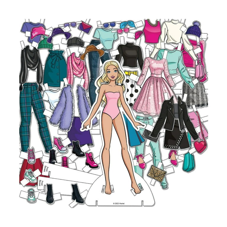 Barbie fabric fashion paper dolls sale
