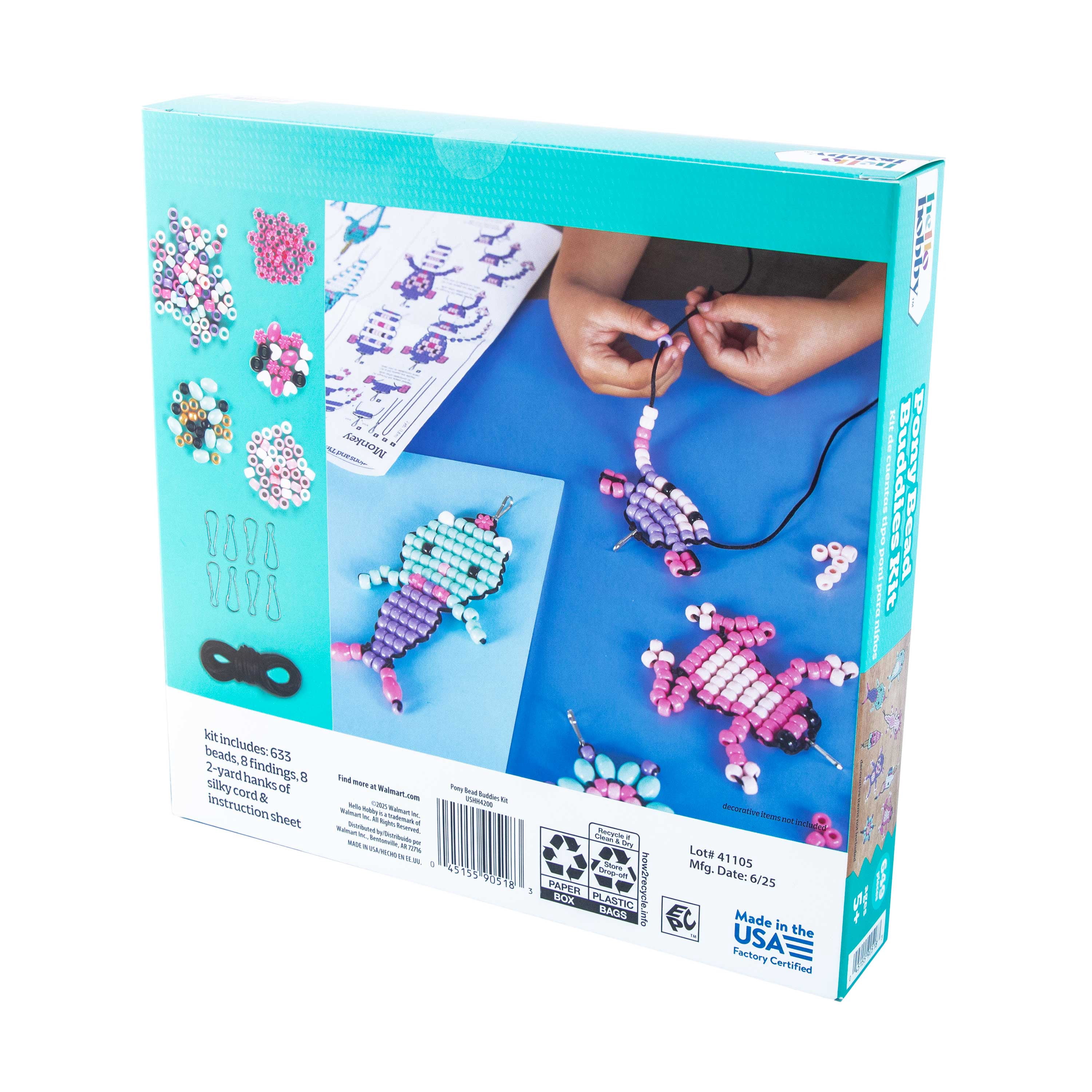 Hello Hobby Bead Buddy Box with Beads and Instructions - Create 8 Unique Designs