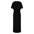 thumbnail image 4 of Diufon Maxi Dresses for Women One Shoulder Short Sleeve Dress Elastic Waist Dress with Pockets, 4 of 7