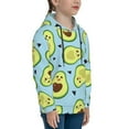 thumbnail image 3 of Kll Unisex Kids Boys Girls Hooded Pocket Pullover Hoodies-Avocado And Hearts, 3 of 9