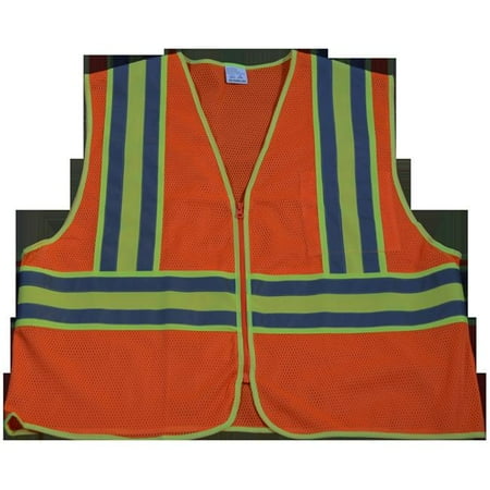 

OVM2-CB2-S-M Safety Vest Ansi Class Ii Orange Mesh Contrast Binding 2 Small & Medium