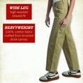 thumbnail image 2 of Dickies Womens Work Pants - Wide Leg Cropped Duck Canvas Work Pants for Women, Size Up for Ideal Fit, 2 of 5