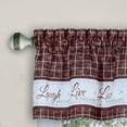 thumbnail image 2 of Traditonal Elegance Live, Love, Laugh Window Curtain Valance - 58x14 - Burgundy, 2 of 3