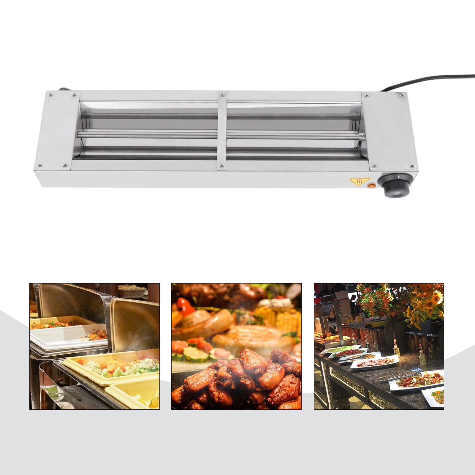 Mkyiongou Overhead Food Warmer Commercial Infrared Strip Heater Buffet