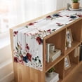 thumbnail image 6 of Table Runners 90 Inches Long Dress Scarves, Pink Valentine's Day Farmhouse Coffee/Dining/Kitchen Table Runner for Living Room, Spring Floral Eucalyptus Leaves Wooden 13x90 Inch, 6 of 9