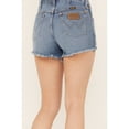 thumbnail image 4 of Wrangler Women's Off Shore Medium Wash High Rise Reworked Cut Denim Shorts Medium Wash 29, 4 of 4