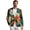 Butterfly Pattern, variant on Tropical Flower Leaves Polyester Men's Suit Coat with One Button, Regular Fit Elegant Slim Fit Casual Blazer for Men Suit Jacket Sport Coat for Business Casual