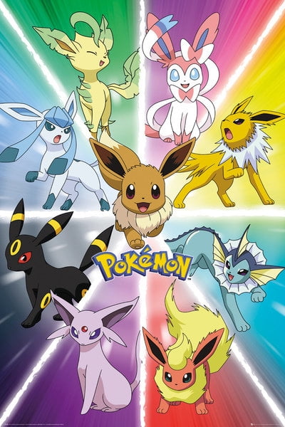 Pokemon Eevee Evolution Poster Print (24 x 36) - Walmart.com
