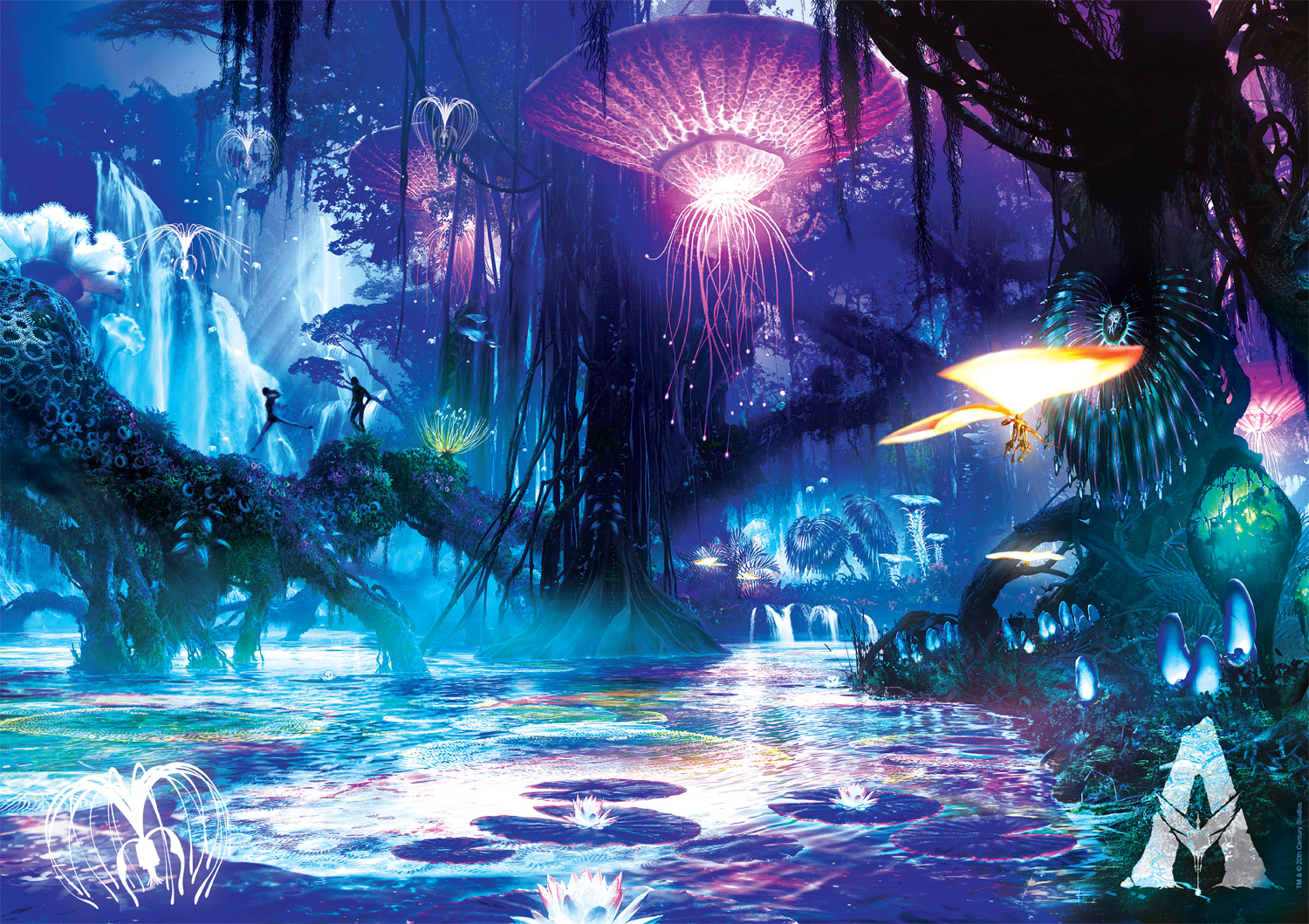 Buffalo Games 500-Piece Avatar Bioluminescent Rainforest Interlocking Jigsaw Puzzle