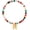 N, variant on Beaded Initial Bracelets for Women,Charm Rainbow Gemstone Colorful Summer Beach Jewelry for Women