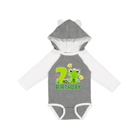 

Inktastic 2nd Birthday Princess Frog Gift Baby Girl Long Sleeve Bodysuit