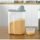 thumbnail image 3 of Recipientes Ionze para almacenar alimentos con tapa, recipientes para almacenar granos, recipientes acrílicos para almacenar arroz, dispensador hermético de 2,5 l con taza medidora, frasco sellado, 3 of 5
