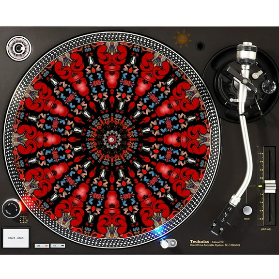 KuzmarK™ 12" DJ Turntable Slipmat - Bionic Blood Graffiti