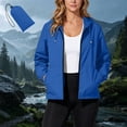thumbnail image 2 of Enjoytime Rain Coats For Women Lightweight Waterproof Hooded Rain Jacket Outdoor Hiking Travel Windbreaker With Packable, 2 of 8